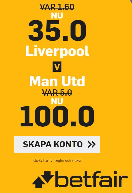 betfari man u - liverpool offer